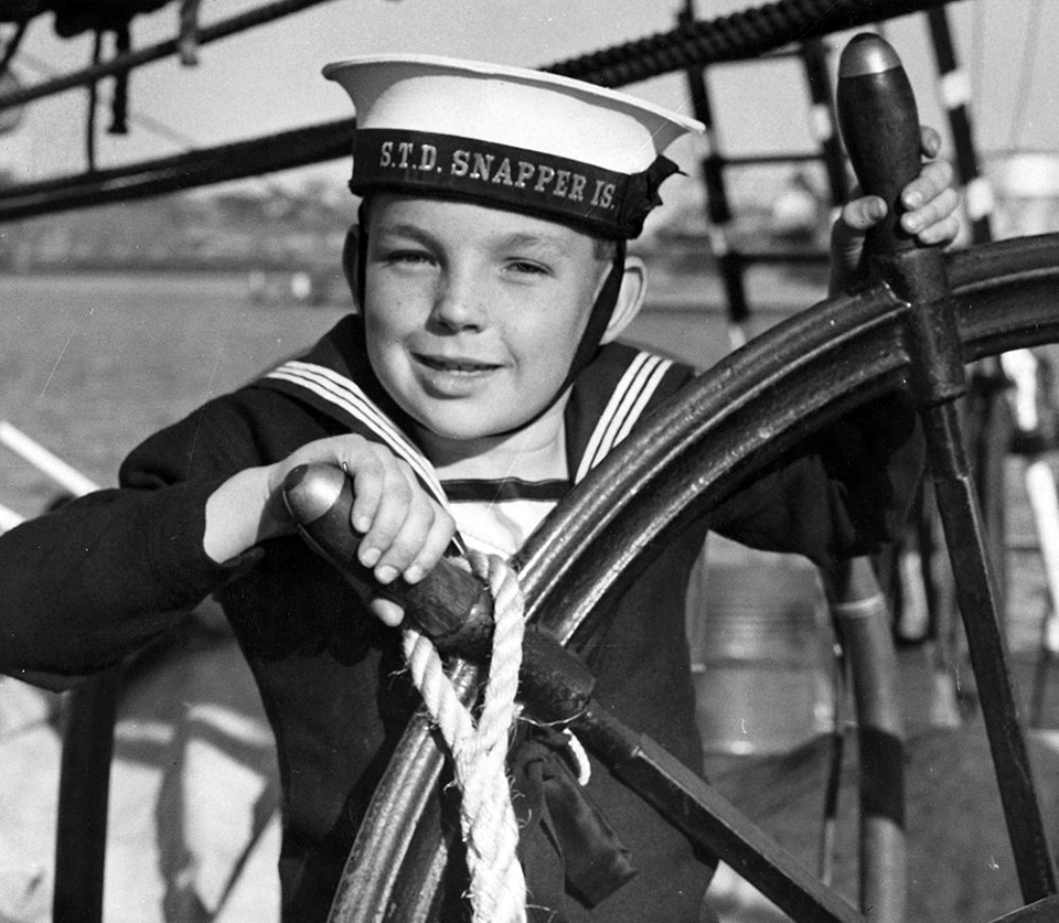 Cadet Ron Whelan from the Snapper Island sea training depot, State Library of Victoria (Accession no. H98.105/2225)